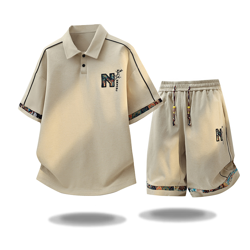 Men'S Fashion Plus - Set Kaos Lengan Pendek Olahraga Luar