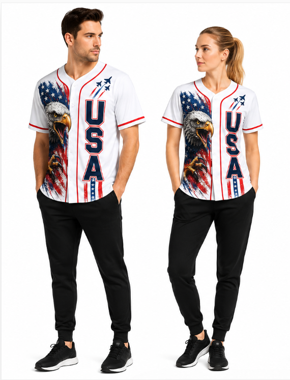 Mens Fashion Baseball Jersey - Jersey Bisbol USA 250 Jersey Bisbol