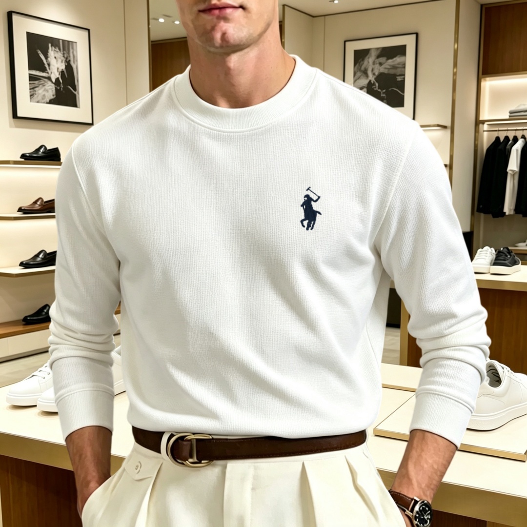 Men'S Fashion T Shirts - Kaos oblong pria lengan panjang berbahan