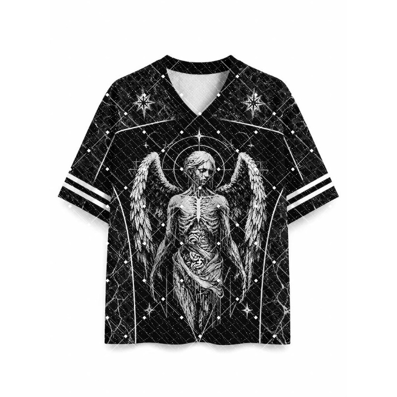 Men'S Fashion V Neck T Shirts - Kaos Olahraga V-neck Gaya Gelap Baru
