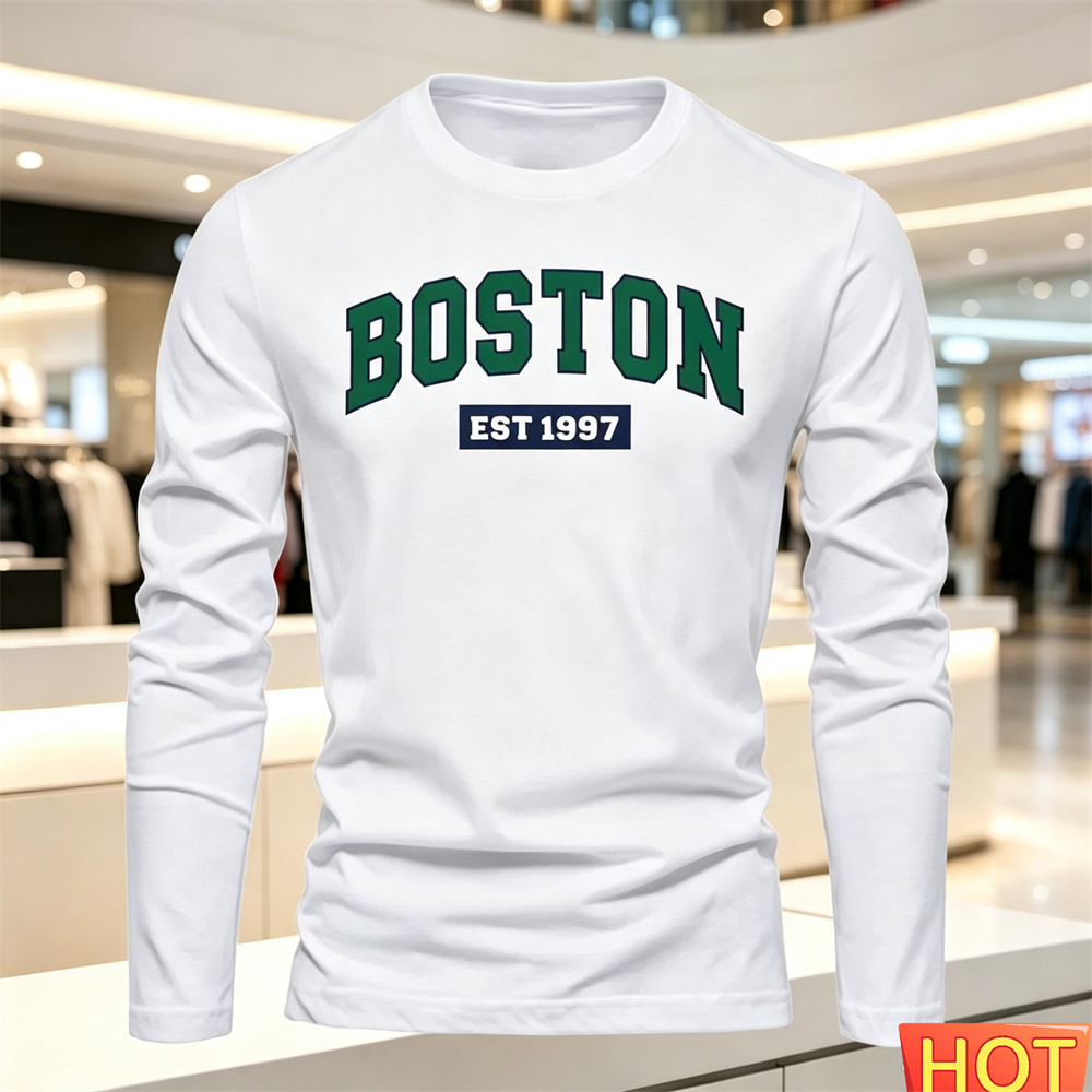 Men'S Fashion Outfits - Kaos Lengan Panjang Pria Musim Gugur