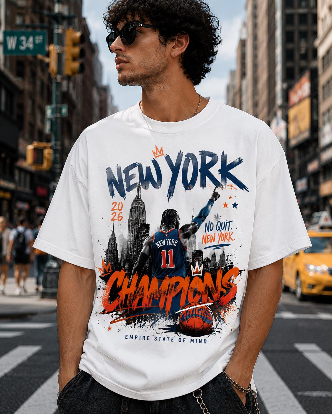 York Men'S Fashion - Kaus Jalen Brunson Juara New York