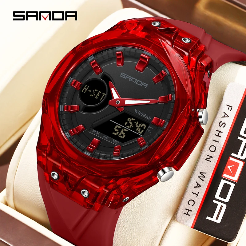 Men'S Fashion Zone - SANDA Jam Tangan Kuarsa Elektronik Modis