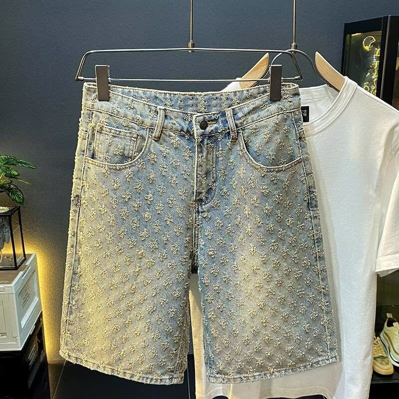Men'S Fashion Jeans 2025 - Celana Pendek Koboi Longgar Gaya High