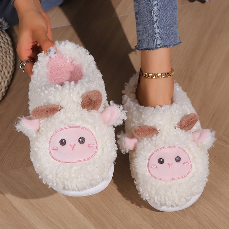 Mens Fashion Sandals - Sandal Rumah Bulu Domba Lucu Musim