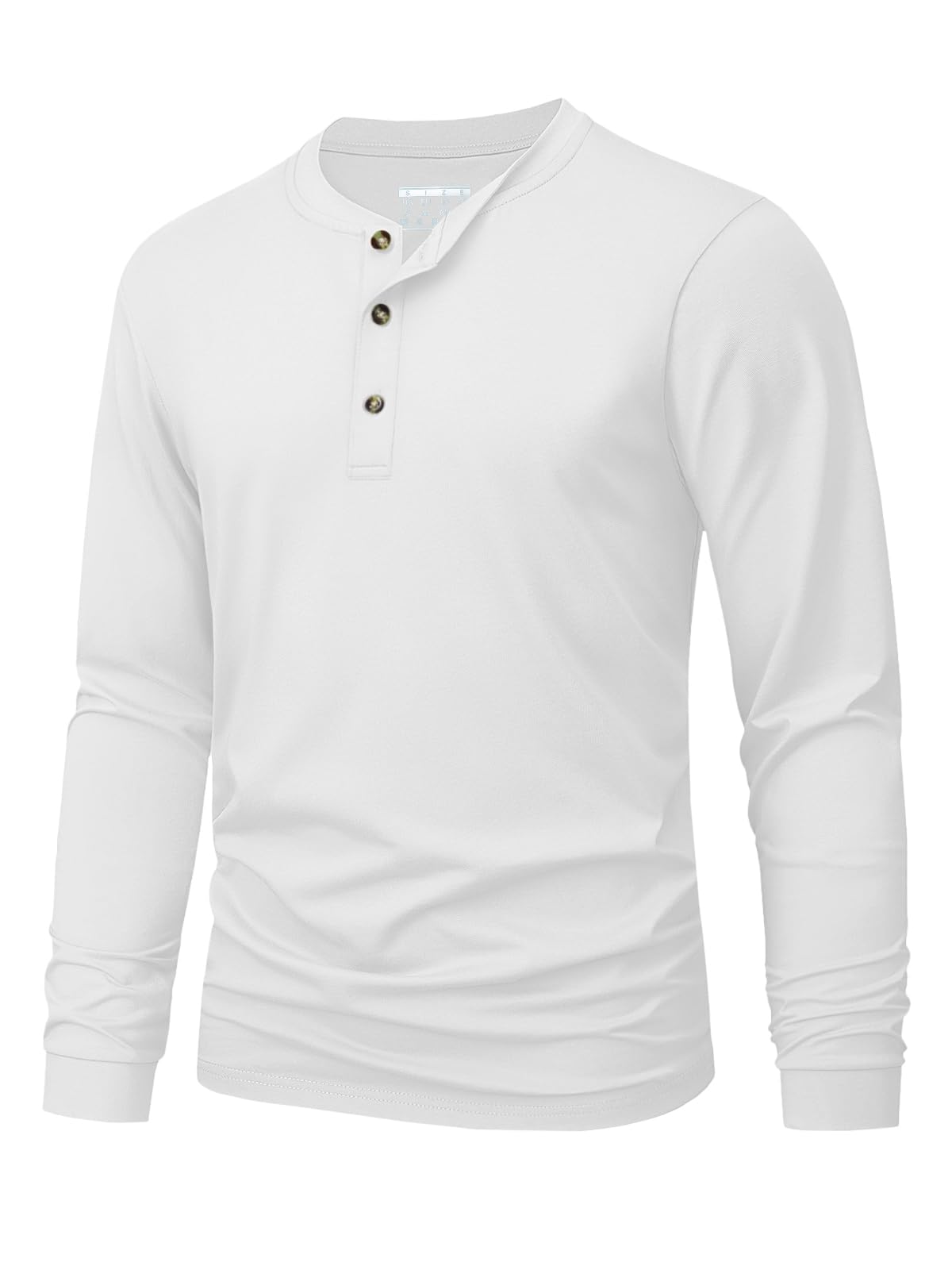 Men'S Fashion T Shirts - Kaos Henley Pria Polos Warna Solid,