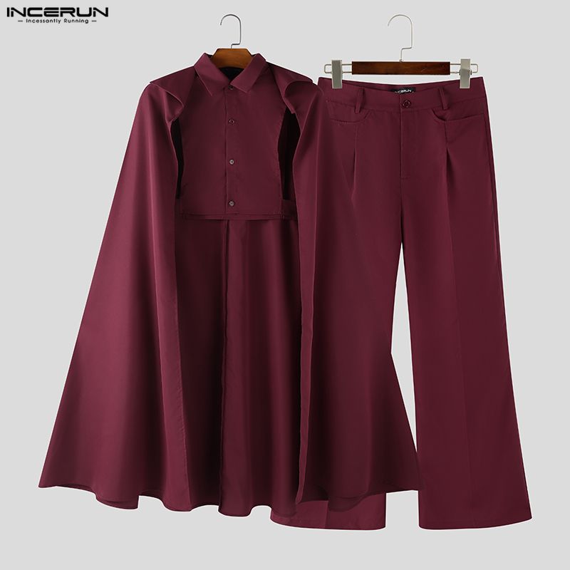 INCERUN Set Pria Warna Solid K - Men'S Fashion For 2026 ulasan dan harga