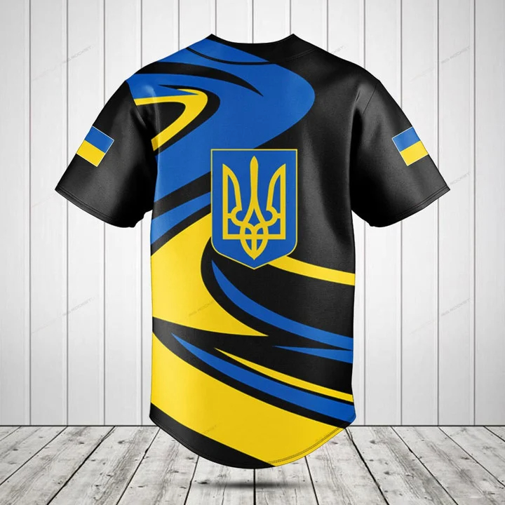 Kaos Kancing Grafis Lambang Uk - Mens Fashion Baseball Jersey ulasan dan harga