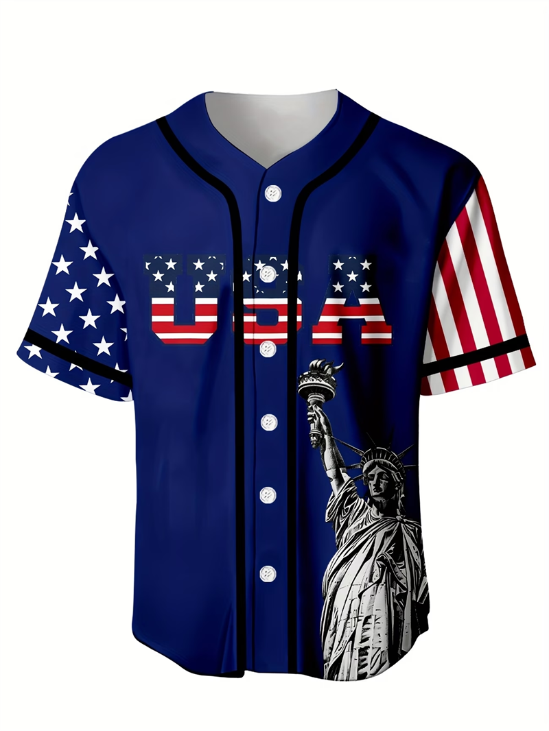 Jersey Bisbol USA 250 Jersey B - Mens Fashion Baseball Jersey ulasan dan harga