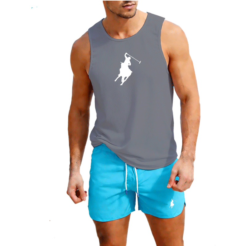 Set Rompi dan Celana Pendek Mu - Mens Fashion Summer ulasan dan harga