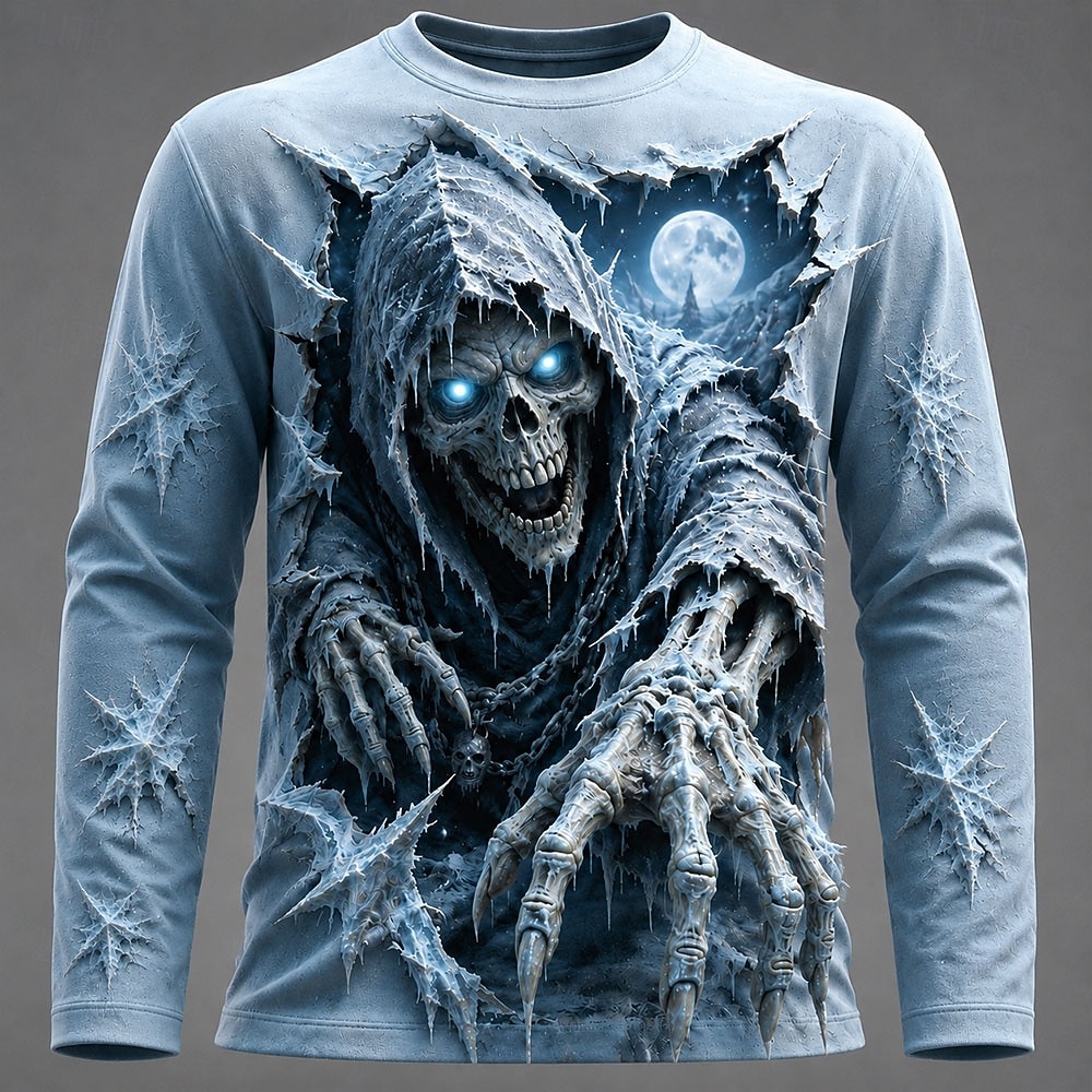 Kaos Pria Halloween dengan Gra - Mens Fashion Summer ulasan dan harga