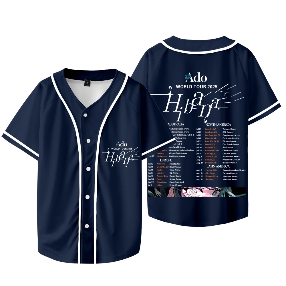 Ado Hibana World Tour Merch Je - Mens Fashion Baseball Jersey ulasan dan harga