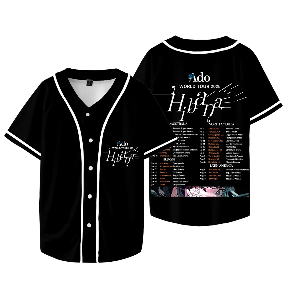 Ado Hibana World Tour Merch Je - Mens Fashion Baseball Jersey ulasan dan harga