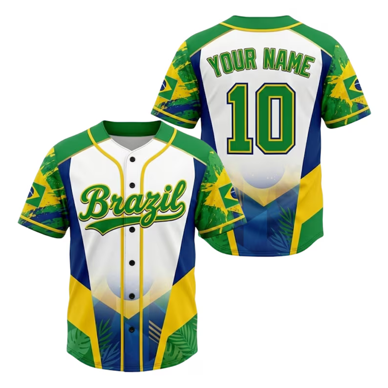 Jersey Bisbol Brasil Fashion u - Mens Fashion Baseball Jersey ulasan dan harga