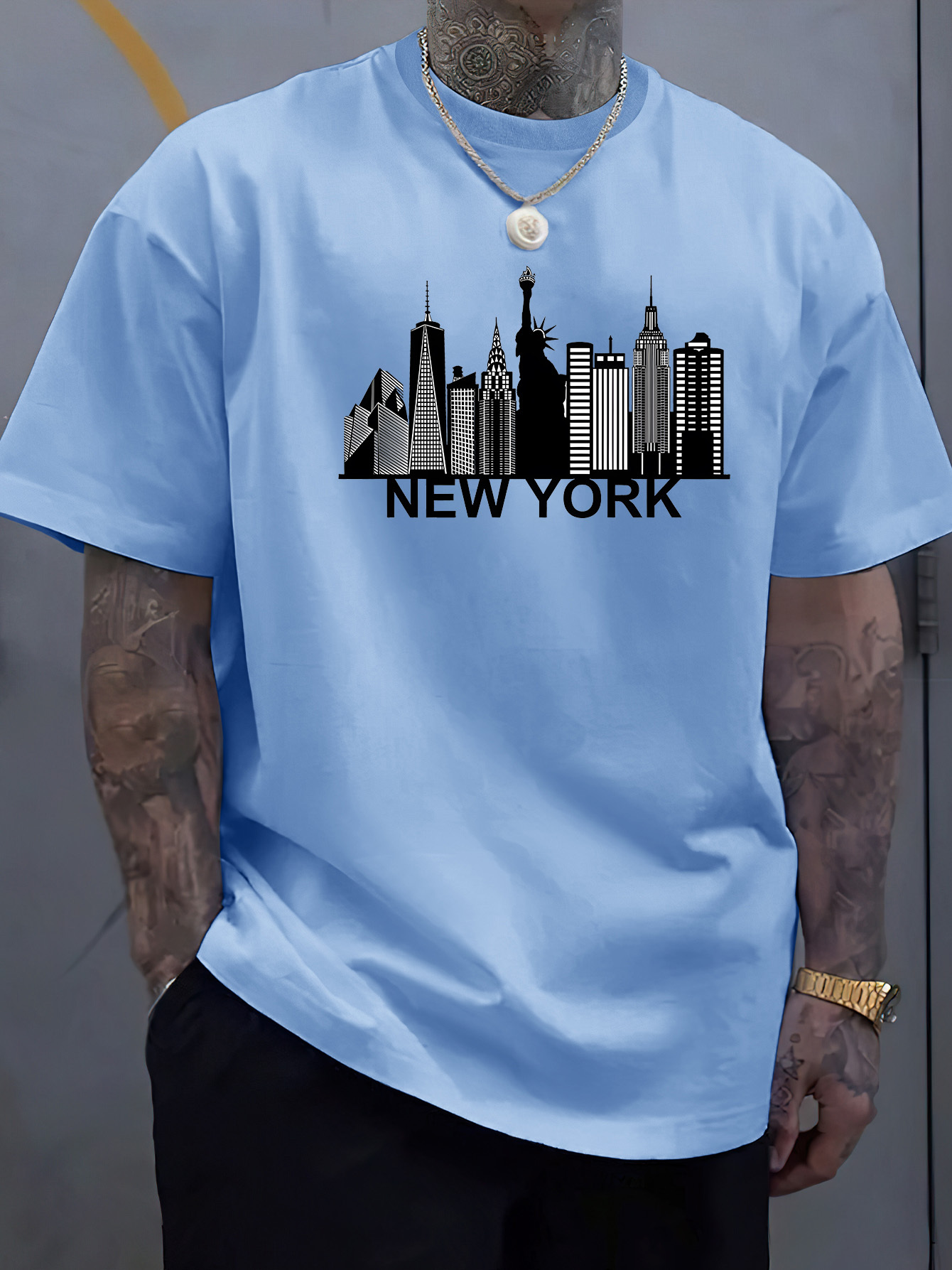 Kaos pria berbahan katun denga - York Men'S Fashion ulasan dan harga