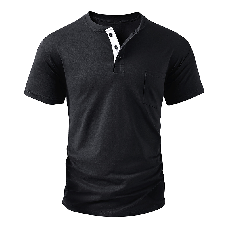 Kaus Henley Kaus Lengan Pendek - Men'S Fashion T Shirts ulasan dan harga