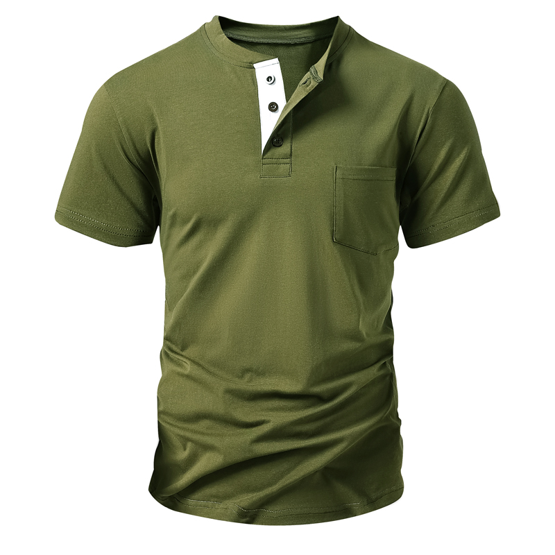 Kaus Henley Kaus Lengan Pendek - Men'S Fashion T Shirts ulasan dan harga
