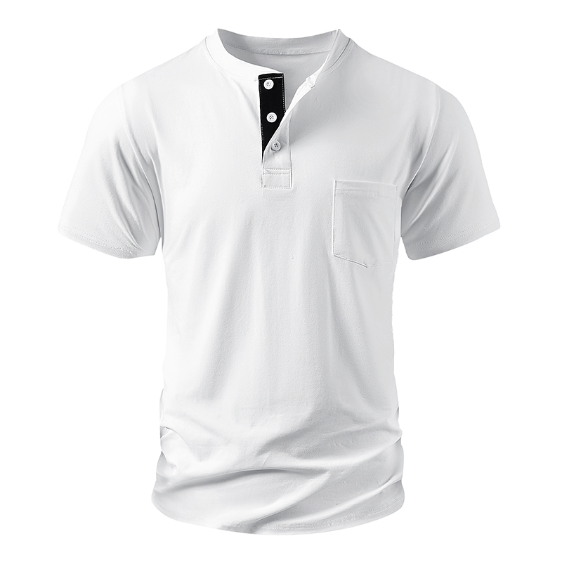 Kaus Henley Kaus Lengan Pendek - Men'S Fashion T Shirts ulasan dan harga