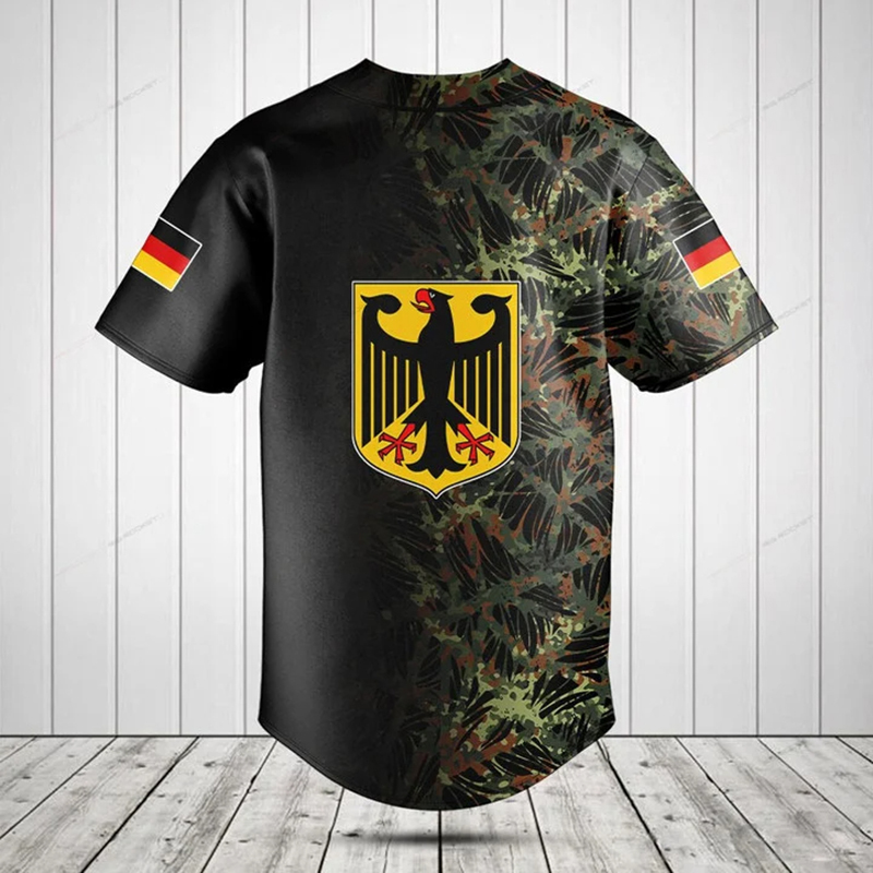 Kemeja Kancing Grafis Lambang  - Mens Fashion Baseball Jersey ulasan dan harga