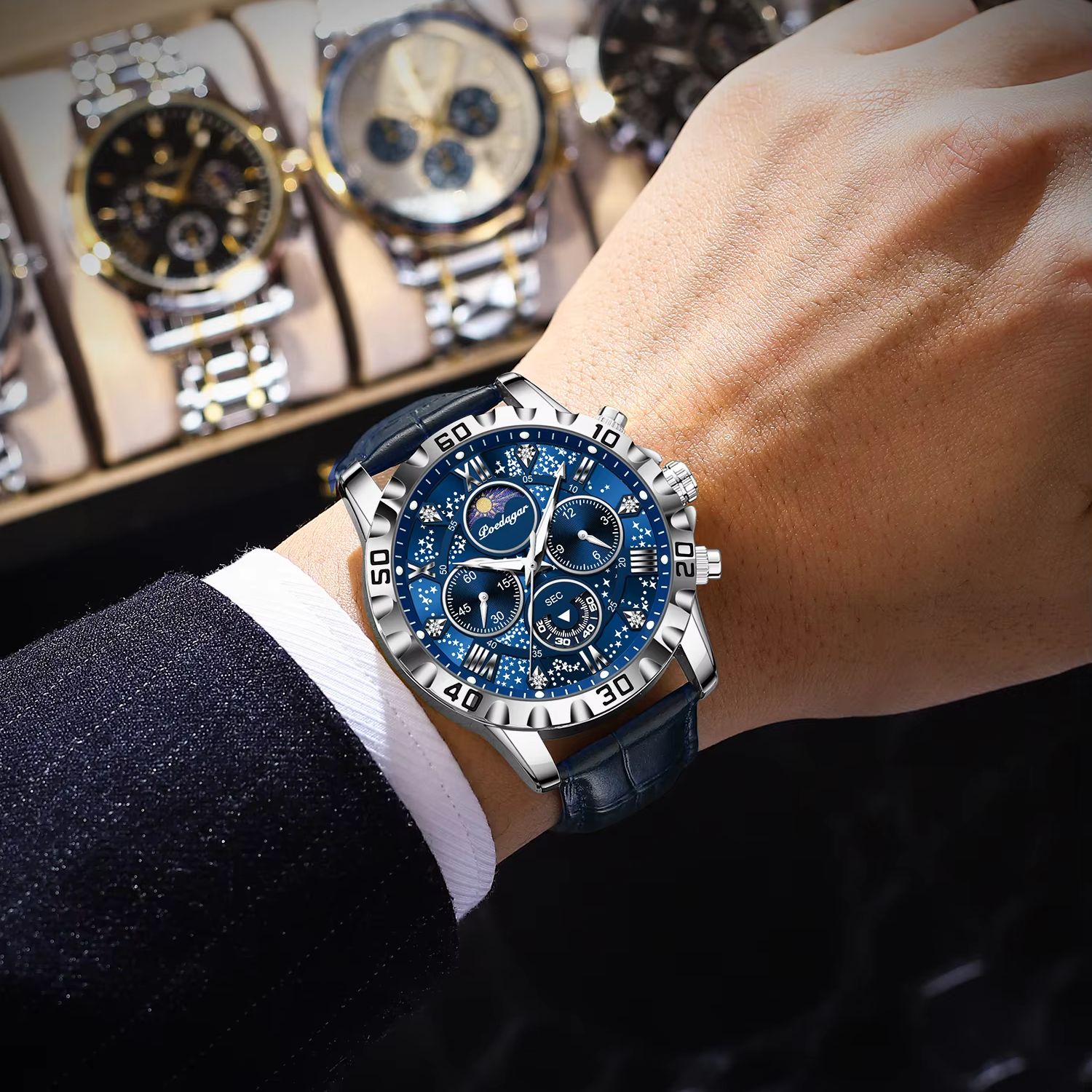 POEDAGAR Jam Tangan Pria Fashi - Men'S Fashion Zone ulasan dan harga