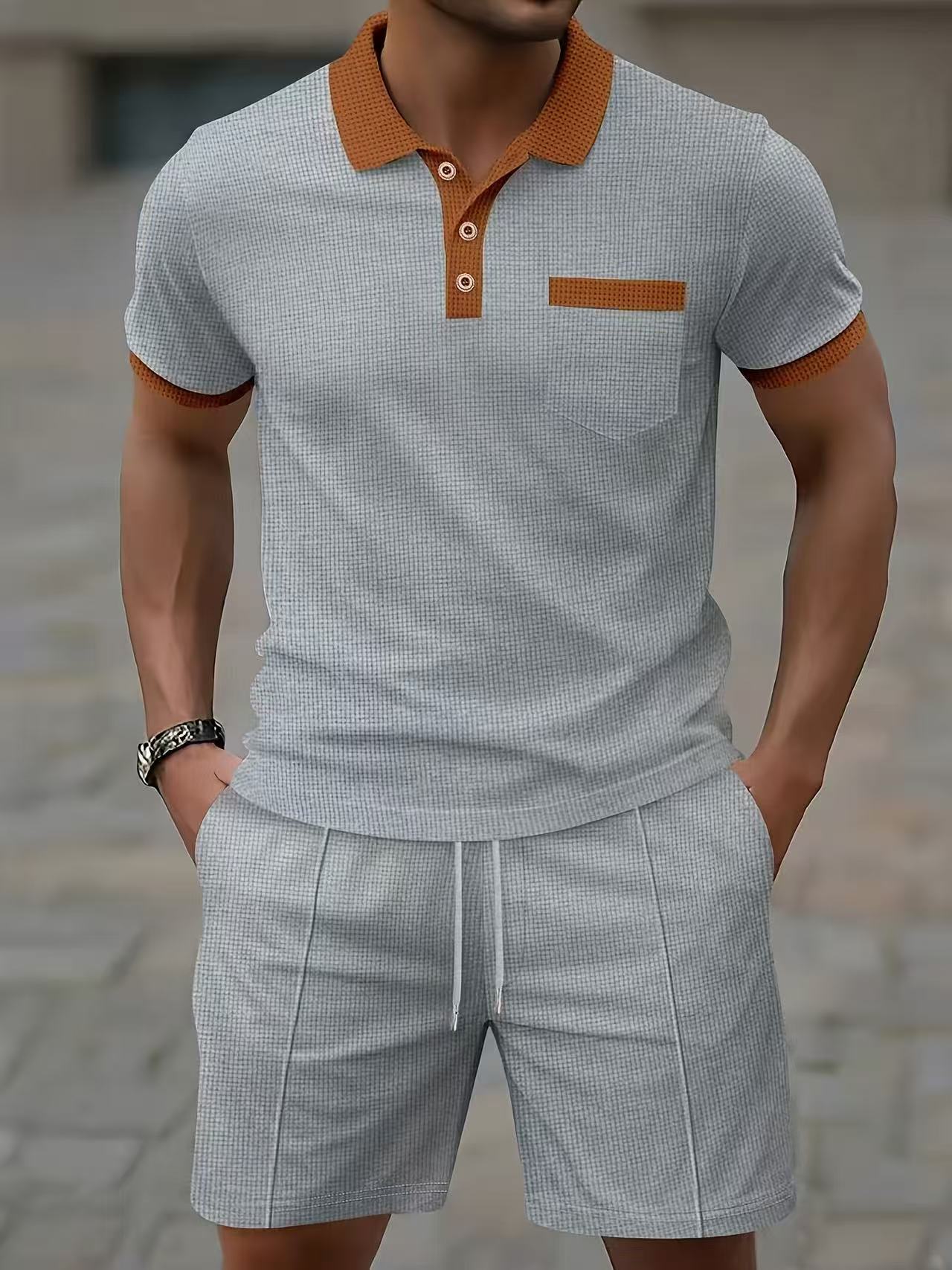 Setelan kaos polo lengan pende - Men'S Fashion V Neck T Shirts ulasan dan harga